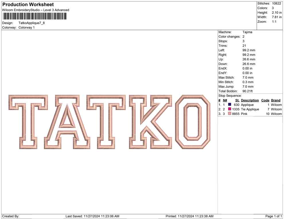 Tatko Applique