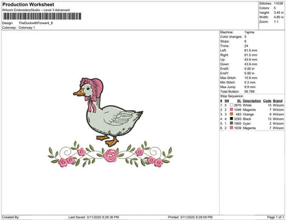 The Duck with Flower