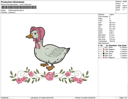 The Duck with Flower