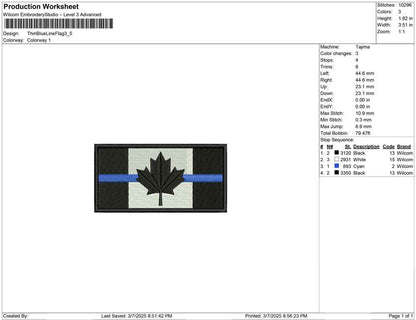 Thin Blue Line Flag