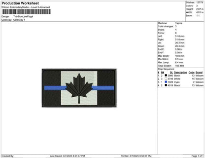 Thin Blue Line Flag