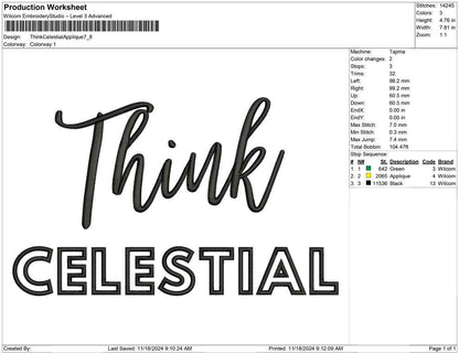 Think Celestial Applique