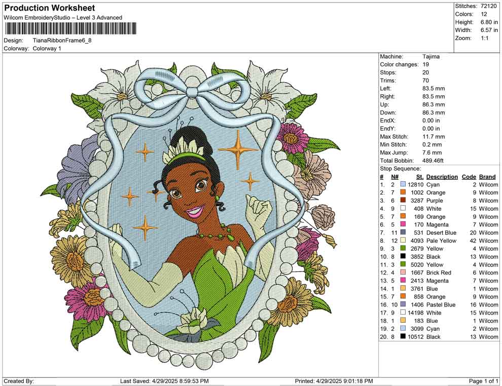 Tiana Ribbon Frame