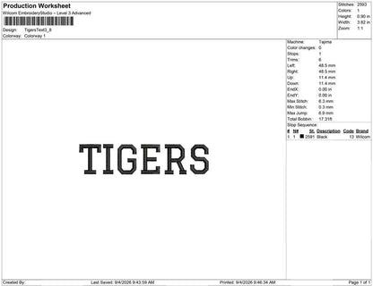 Tigers Text