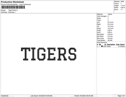 Tigers Text