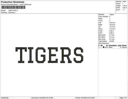 Tigers Text