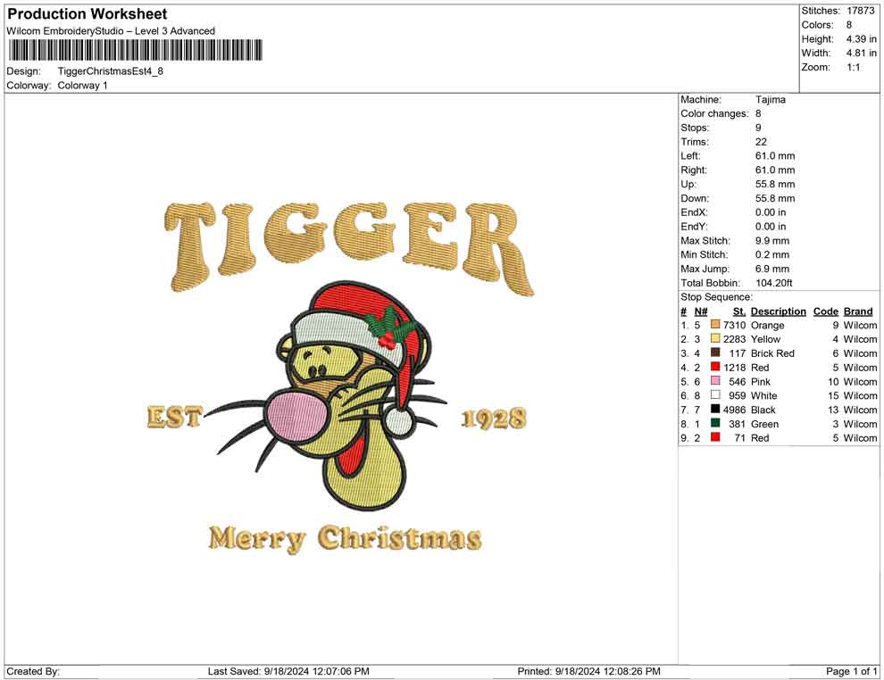 Tigger Christmas Est