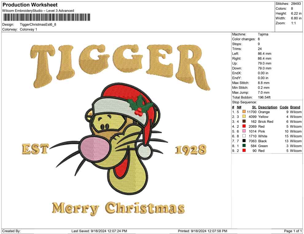 Tigger Christmas Est