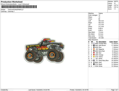 Toro Loco Cartoy Patch