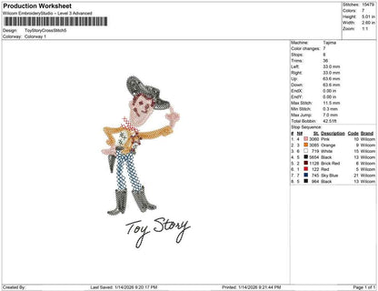 Toy Story Cross Stitch