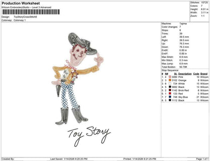 Toy Story Cross Stitch