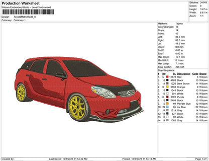 Toyota Matrix red