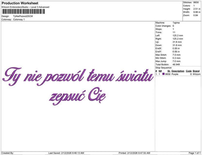 Ty Nie Pozwol