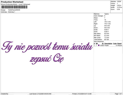 Ty Nie Pozwol