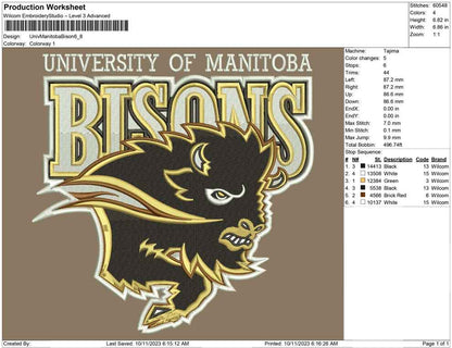 Univ Manitoba Bison