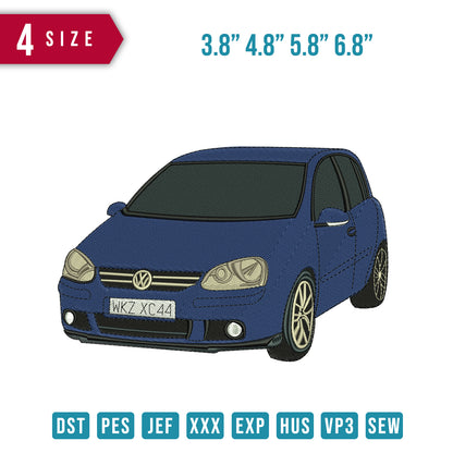 Vw blue car