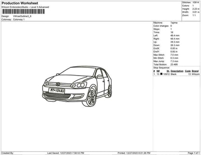 vw Car Outline