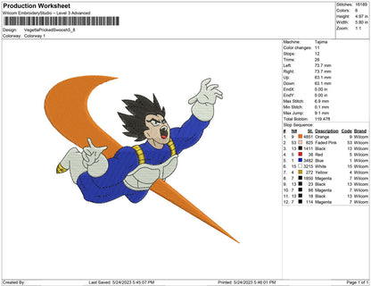 Vegeta Pricked Swoosh
