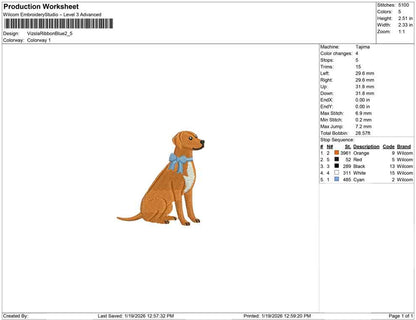 Vizsla Ribbon Blue