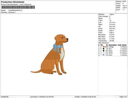 Vizsla Ribbon Blue