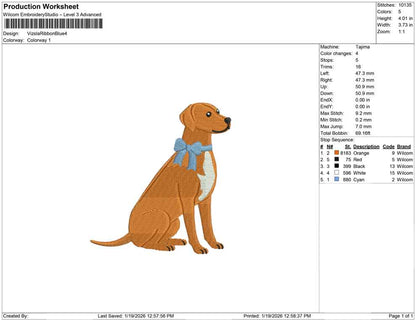 Vizsla Ribbon Blue