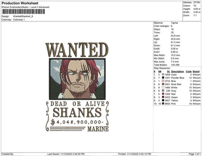 wanted Shank