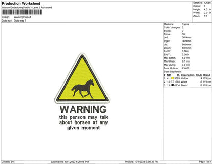 Warning Horse