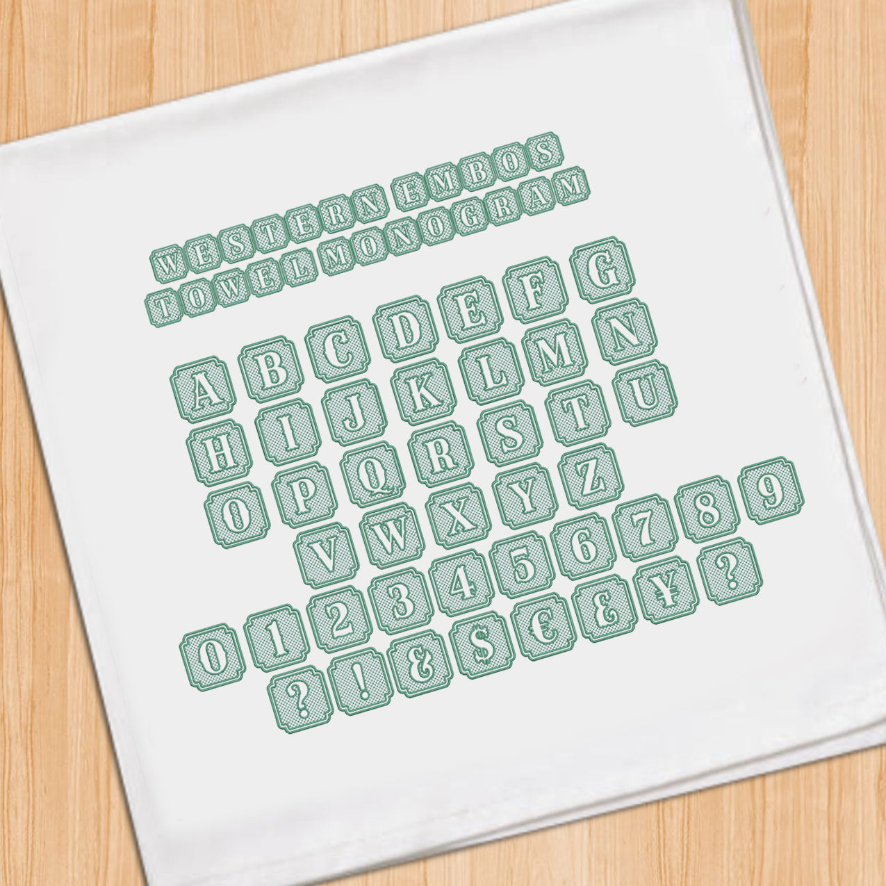 Western Emboss Towel Monogram