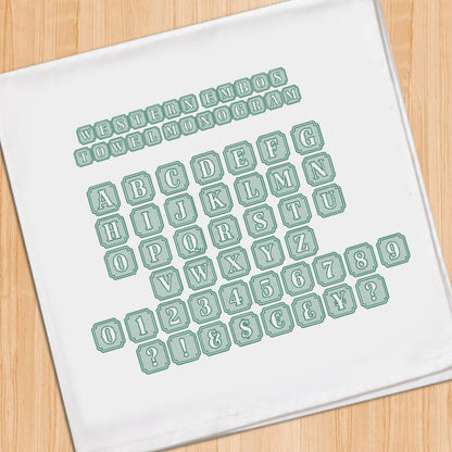 Western Emboss Towel Monogram