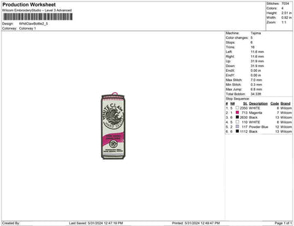 Whit Claw Bottle