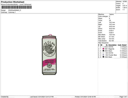Whit Claw Bottle