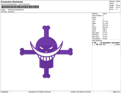 White beard Jolly Roger