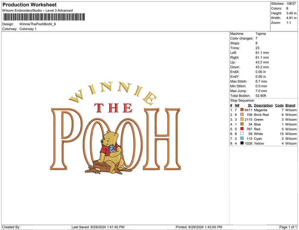 Winnie The Pooh Bird