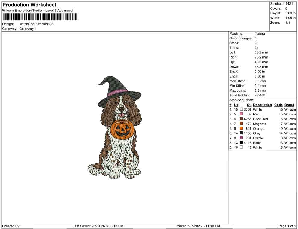 Witch Dog Pumpkin