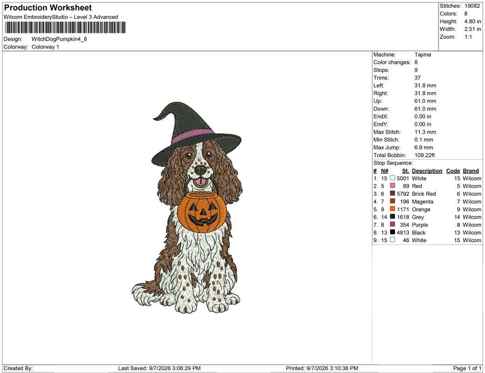 Witch Dog Pumpkin