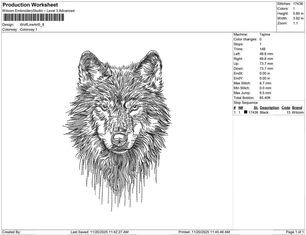 Wolf Line Art