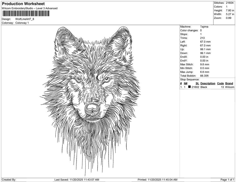 Wolf Line Art