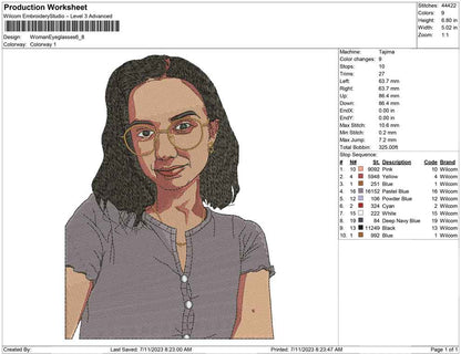Woman eyeglasses