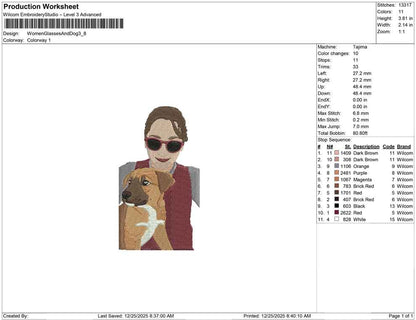 Women Glasses And Dog