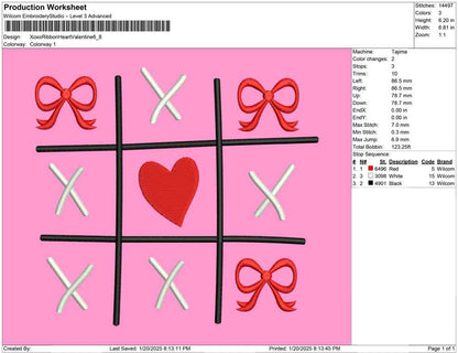 Xoxo Ribbon Heart Valentine