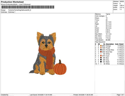 Yorkshire Terrier Dog Halloween B