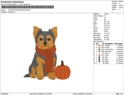 Yorkshire Terrier Dog Halloween B