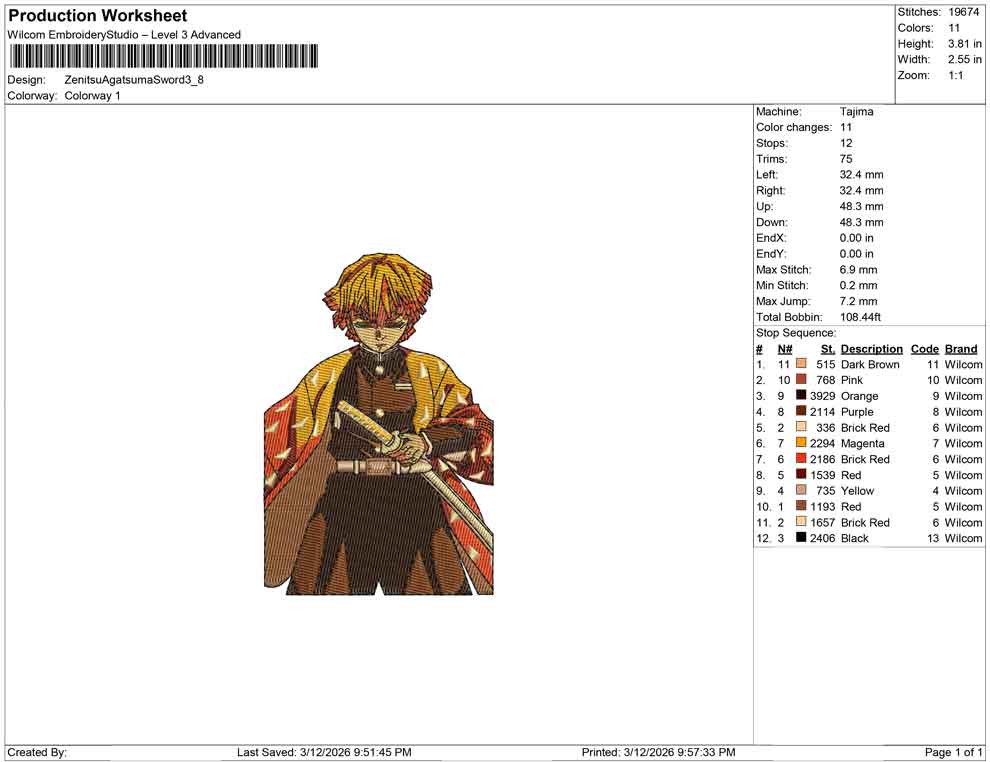 Zenitsu Agatsuma Sword
