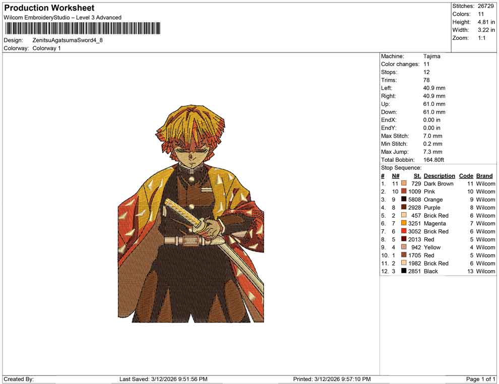 Zenitsu Agatsuma Sword