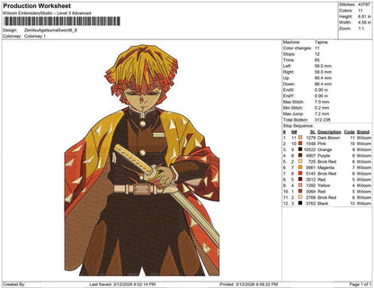 Zenitsu Agatsuma Sword