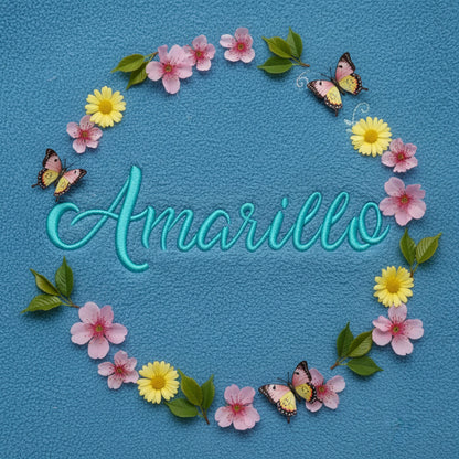 Amarillo font Bx embroidery
