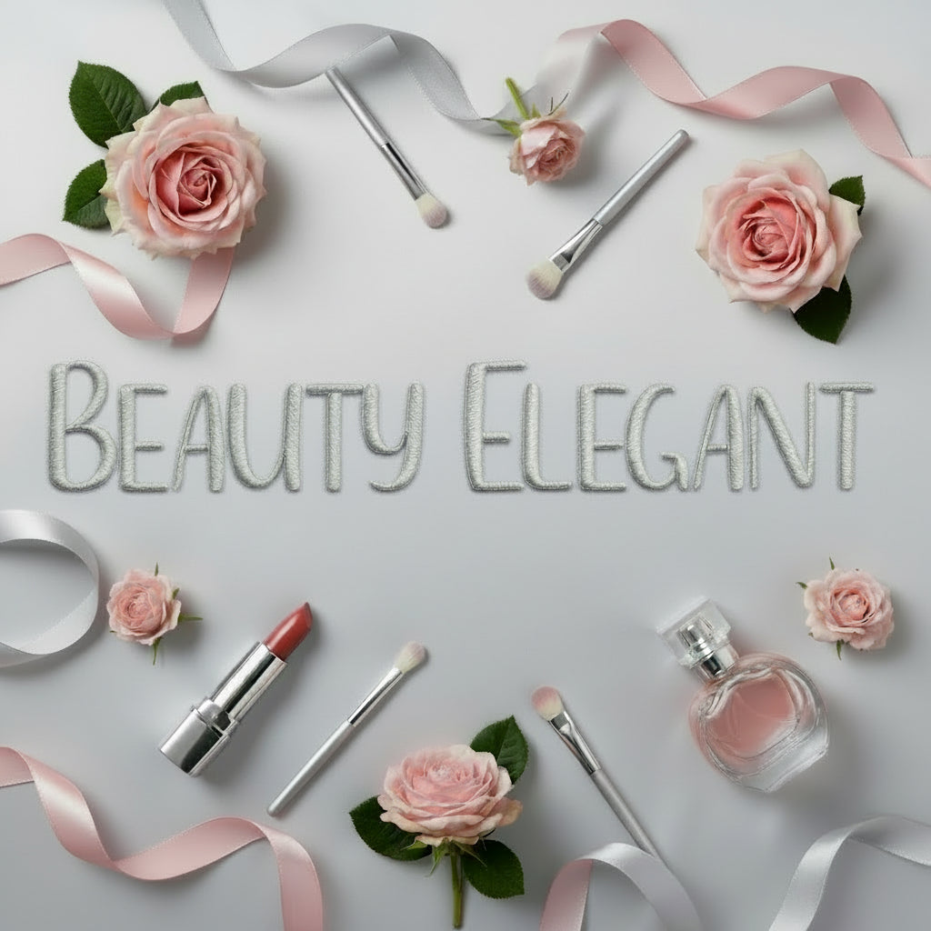 beauty elegant font embroidery