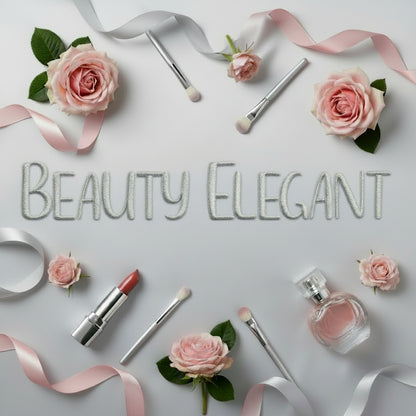 beauty elegant font embroidery