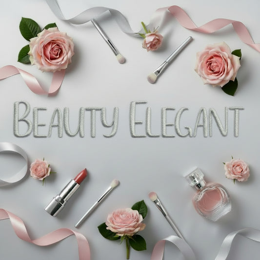 beauty elegant font embroidery