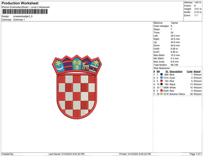 Croasian Badge